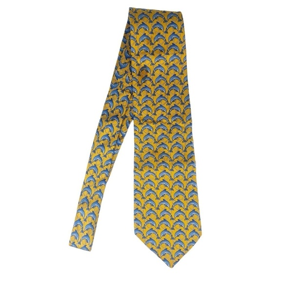 Brooks Brothers Men’s Dolphin Hoop All Silk Neck Tie - Picture 1 of 5